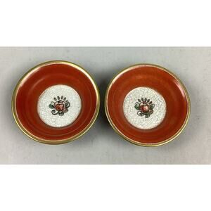 Dahl Jensen Porcelain Trinket Dish Copenhagen Denmark - 3 1/4” - Set of 2